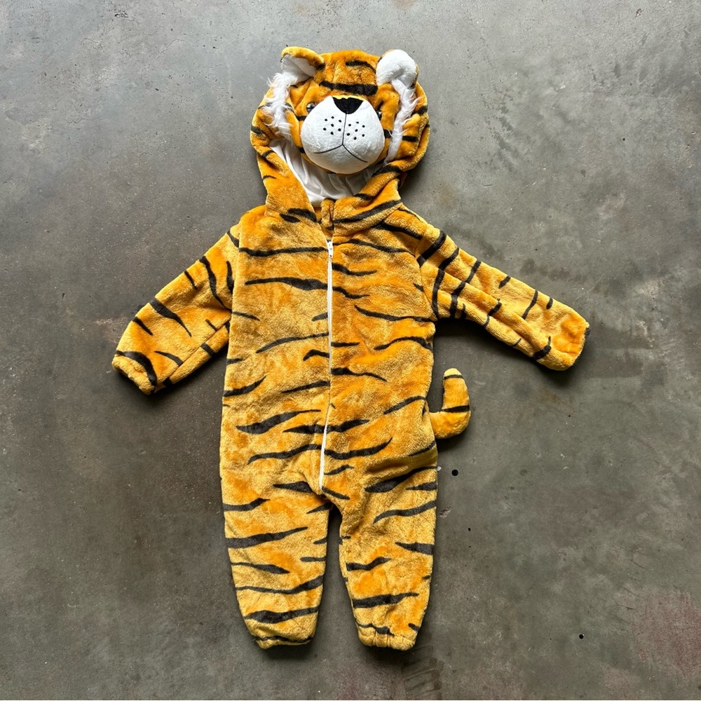 Tiger Fleece Toddler One-Piece Costume | Size 80 / US 12-24 months